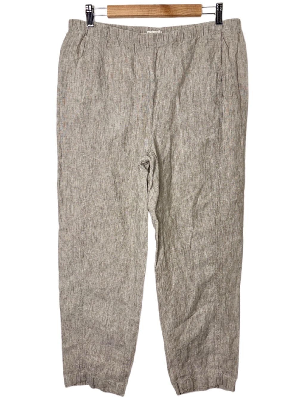 EILEEN FISHER Washed-Organic-Linen Délavé Lantern Pants Women's Size Medium